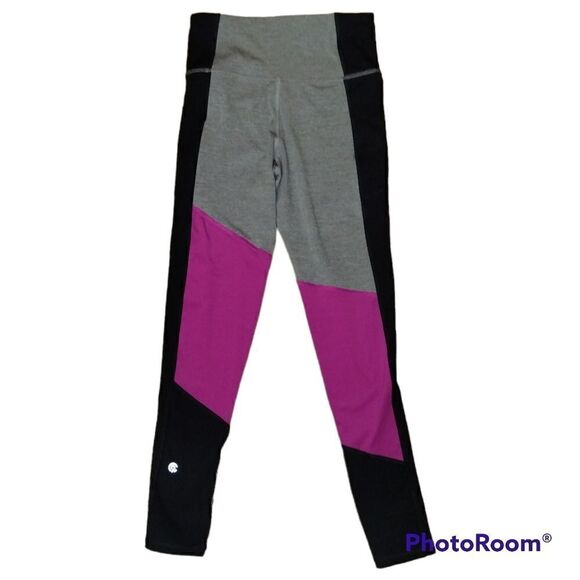 C9 by Champion Workout Leggings Purple Black Gray Sz XS Full Length - Picture 2 of 4